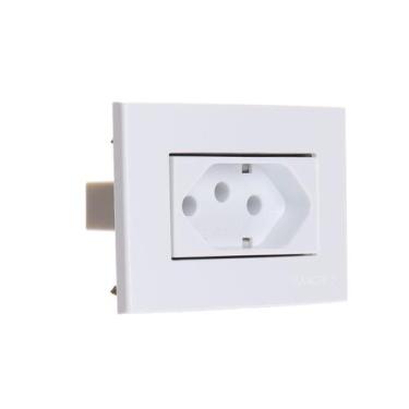 Imagem de Conjunto Móvel Moveis Planejados Tomada 10A 2P+T  250V Branca Brilhant