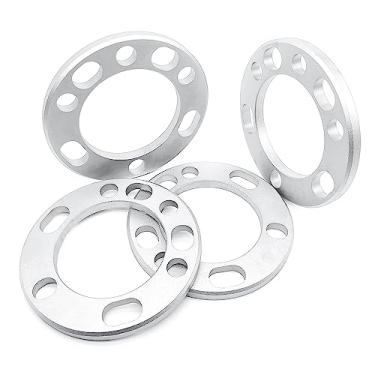 Imagem de BRONEVO Pacote com 4 adaptadores espaçadores universais de roda de 12 mm 1/5.1 cm compatíveis com Dodge Ford Chevy GMC - 5 e 6 terminais - 5 x 135 5 x 139,7 6 x 135 6 x 139,7 5 5 x 5,5 captador SUV