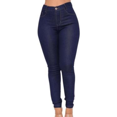 Imagem de Calça Jeans Skinny Feminina Azul  Estica Muito  Valoriza o Corpo  Pron