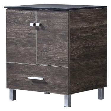 Imagem de Armário de banheiro moderno de 61 cm com espelho, 2 portas e 1 gaveta, para pia de vaso (sem pia)