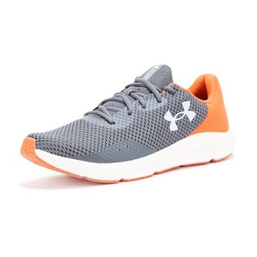 Imagem de Under Armour Charged Pursuit 3 Tênis de corrida masculino, (025) Castlerock/Team Orange/Cinza distante, 44