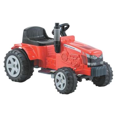 Imagem de Veiculo Infantil Trator Eletrico Massey 6V Com Buzina Elka
