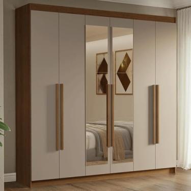 Imagem de Guarda-roupa Casal 6 Portas Batentes com Espelho Venus Madesa R