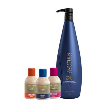 Imagem de Shampoo Aneethun Linha A 1L – Limpeza Suave e Equilibrada – Para Todos os Tipos de Cabelo – Uso Diário Profissional