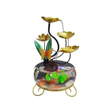 Imagem de XFNVXC Fonte decorativa para uso interno, fonte de mesa, água de ferro, decoração de aquário, decoração de casa, escritório, decoração de mesa, fonte de jardim ornamental para casa