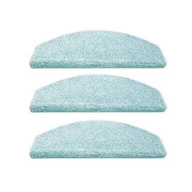 Imagem de PEYNIR Passos de escada de uma peça simples antiderrapante tapete antiderrapante para degraus de madeira, tapetes de escada macios aconchegantes com tapetes autoadesivos de 25 x 76 cm