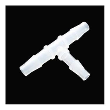 Imagem de 1 unidade redutora OD4/6/8/10/12/14/16/19 mm Conector de conexão de três mangueiras tipo T de três vias (6-4-6 mm)