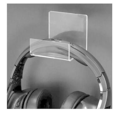 Imagem de Suporte De Parede leve em acrílico cristal universal para fone de ouvi