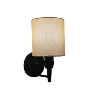 Imagem de Arandela Cilíndrica Md-2030 Preto Com Liga e Desliga Cupula Algodão Crú - Bivolt