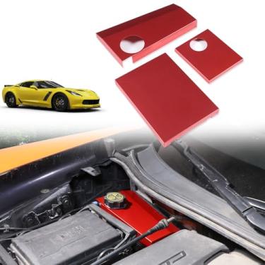 Imagem de Capa de painel à prova de vazamento do compartimento do motor dianteiro para Chevy Corvette C7, kits de moldagem de caixa de fusíveis segura anticongelante do motor, protetor de proteção contra