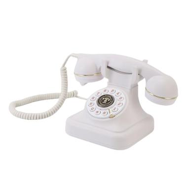 Imagem de Tangxi Livro de Visitas de áudio, Telefone de Casamento, Gravação de Mensagens de áudio Personalizadas Com Correio de Voz, Telefone retrô de Livro de Visitas Com Cartão de Micro (branco)