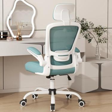 Imagem de Mimoglad Office Chair, High Back Ergonomic Desk Chair with Adjustable Lumbar Support and Headrest, Swivel Task Chair with flip-up Armrests for Guitar Playing, 5 Years Warranty