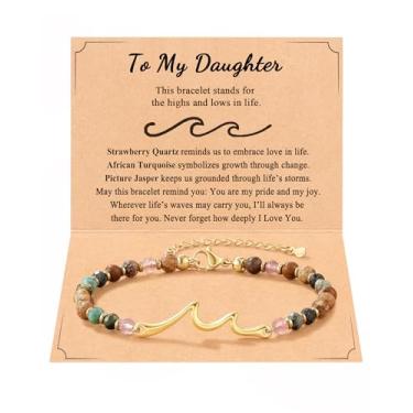 Imagem de Tarsus Pulseira de ondas, The Waves of Life We've been Through, meias para mulheres, presentes exclusivos para aniversário, Natal, presentes significativos para amigas, irmã, filha, sobrinha