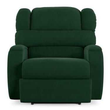 Imagem de Poltrona Do Papai Reclinável Napoli Power Elétrica Massagem Veludo Fh1 Verde