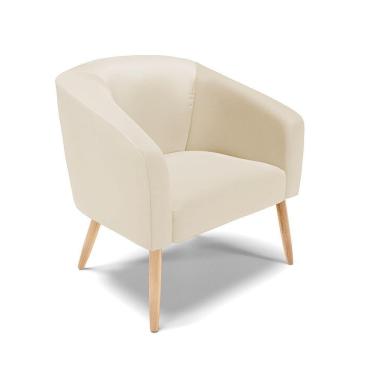 Imagem de Cadeira Sala De Jantar Pé Palito Natural Stella Sintético D03 - D\'rossi Cor Bege