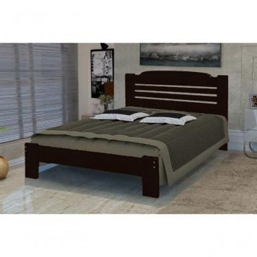 Imagem de Cama Super King Size Valência De Madeira Angelim Tabaco