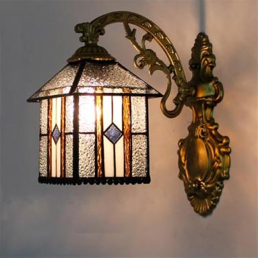 Imagem de Luminária de parede retrô americana com LED, estilo europeu de luxo, para sala de estar, restaurante, quarto, escritório, casa de campo, hotel, café, bar, corredor, escada, iluminação decora