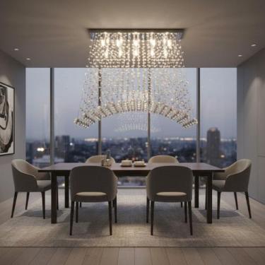 Imagem de Lustre Para Sala, Quarto, Sala De Jantar, Base 20x70 - Lustres Brandao