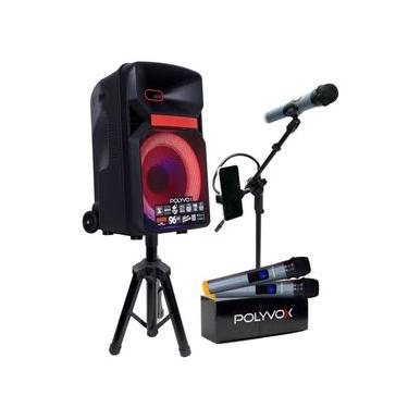 Imagem de Caixa De Som Bluetooth Xc-812t 600w  + Tripés + Mic S/ Fio