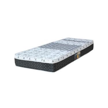 Imagem de Colchão Solteiro Castor Sleep Class com Euro Pillow e Molas Bonnel 25x78x188 cm - Branco/Cinza
