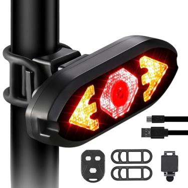 Imagem de Lanterna Traseira Para Bicicleta, Luz Traseira Recarregável USB Com Buzina, Farol com Sensor de Frenagem para Ciclismo, Para Scooter, Bicicleta, Estrada Montanha,