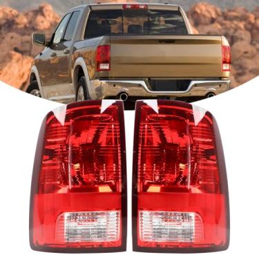 Imagem de YEQSHNG Luz traseira tipo halogêneo LH&RH compatível com Dodge Ram 1500 2500 3500 2009-2018 sem LED, substituição da lâmpada traseira do lado do motorista e do passageiro 55277415AD 55277414AE