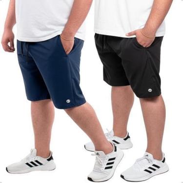 Imagem de Kit 2 Bermuda Plus Tactel Elastano Confortável Esporte Leve-Masculino