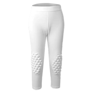 Imagem de Generic Calças de compressão, leggings e collants para meninos e meninas, respiráveis, multifuncionais resistentes a impactos, Yl Branco