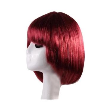 Imagem de Peruca Sintética Curta BOB Em Várias Cores Para Cosplay E Festas De Ha