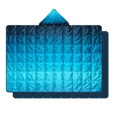 Imagem de zzlamb Cobertor de estádio com capuz, cobertor impermeável para acampamento ao ar livre, lã polar, quente, à prova de vento, portátil para estádio, esportes, piquenique, praia, carro, animais de