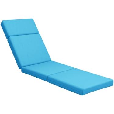 Imagem de Almofadas de espreguiçadeira para ambientes externos, 182 x 53 x 10 cm para móveis ao ar livre - Almofada de substituição à prova d'água para sala de estar e pátio, almofada grossa resistente ao