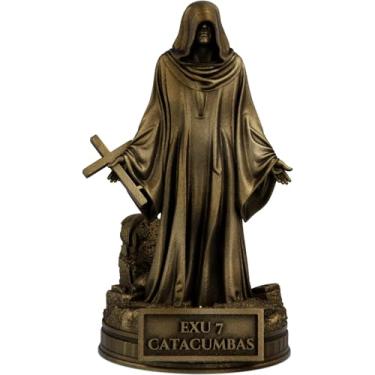 Imagem de Estátua Exu 7 Catacumbas Imagem Umbanda Candomblé (Cor Ouro Velho)