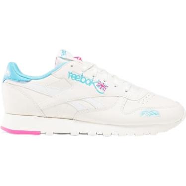 Imagem de Reebok Tênis feminino de couro clássico, Giz/alabastro/roxo dinâmico, 36