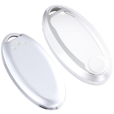 Imagem de Lcyam Capa de chaveiro serve para Nissan Egg-Shaped Transmission 2022 Altima Maxima Sentra X Trail Patrol Murano Rogue Pathfinder Serena Kicks Armada Versa, prata