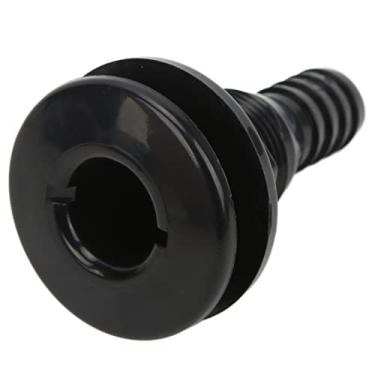 Imagem de Acouto Barcos Com Conector de Casco de Plástico ABS de 3/4 pol. de – Acessório de Saída de Drenagem de Acoplamento de Mangueira Sistemas de Encanamento a Bordo (Preto)