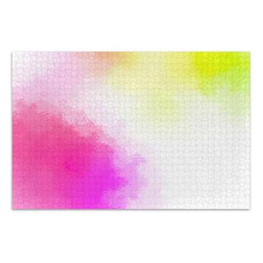 Imagem de Quebra-cabeça de pintura colorida simples para adultos 1000 peças decoração de arte animal engraçada presente personalizado quebra-cabeça engraçado presentes de jogo de quebra-cabeça, 75 x 40