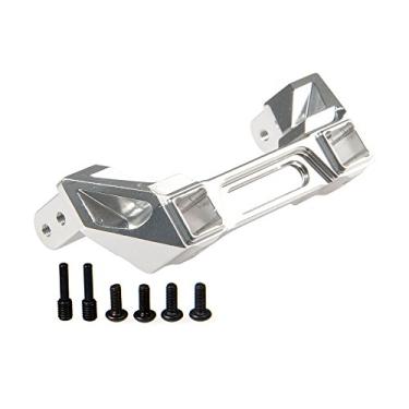 Imagem de JGGZONE CNC Aluminum Front or Rear Bumper Mount Servo Mounts Bracket Stand Silver for 1/10 TRX4 RC Crawler Car Upgrades Parts Accessories (Rear Bumper Mount)