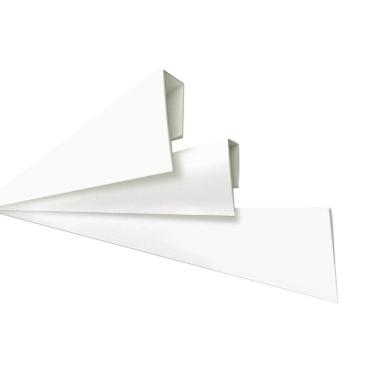 Imagem de Rodaforro Perfil U Polifort para Acabamento Lateral 8mm x 3cm x 6,00m Barra Branco Neve