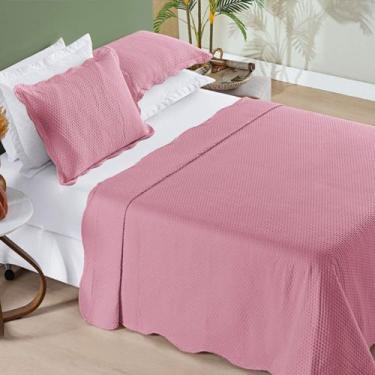 Imagem de Cobre Leito Ally Original Queen Dupla face Barato - Rosê - Casa Show E