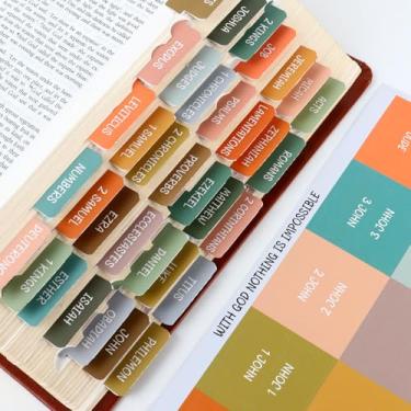 Imagem de 90 abas bíblicas para homens, marcadores bíblicos coloridos laminados com letras grandes e índices, kit de guia de material de estudo, presentes cristãos de batismo para mulheres iniciantes fáceis de