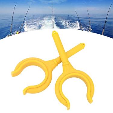 Imagem de Naroote Barco Remo Bloqueio Resistente Vara de Pesca Suporte para Caiaque Barco de Borracha Bote, 2 Peças para Uso Marinho (preto) (Amarelo)