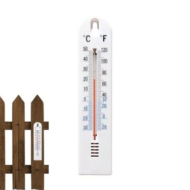 Imagem de Medidor De Temperatura De Parede | Dispositivo Com Visor Anti-Reflexo - Indicador De Termômetro - Para Casa Ambiente Interno Família Sala De Aula Cozinha E Garagem