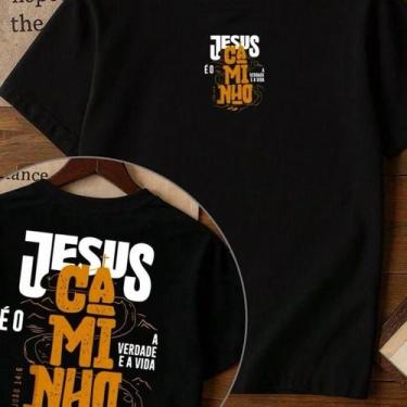 Imagem de Camiseta Cristã Masculina e Feminina Streetwear Jesus É O Caminho Blus