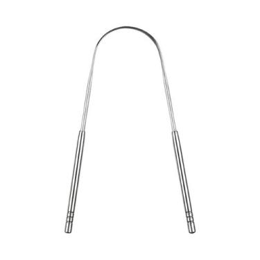 Imagem de Raspador De Língua Em Aço Inoxidável Em Formato De U, 3 Peças, Higiene