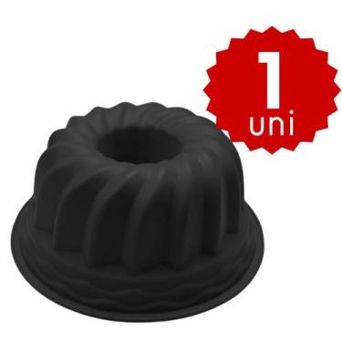 Imagem de Forma de Silicone Redonda Com Buraco Furo no Meio Para Bolo Pudim Manj