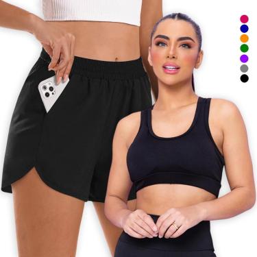 Imagem de KIT conjunto TOP ALÇA MÉDIA bojo + Short TACTEL FEMININO Academia Cor:;Tamanho:GG;Gênero:Feminino-Feminino