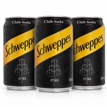 Imagem de Kit 3 Club Soda SCHWEPPES 350ml