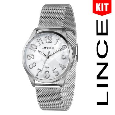 Imagem de Relógio Lince Kit Madrepérola Prata Lrmh222l40 K0dcb2sx