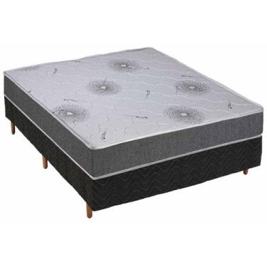Imagem de Cama Box Casal: Colchão Espuma Polar D33 Pérola Premium + Base CRC Rús