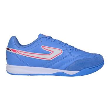 Imagem de Chuteira futsal topper maestro club v limited, Azul, Rosa, 40